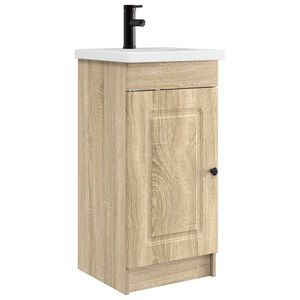 vidaXL Kupaonski umivaonik s sudoperom Hrast sonoma 42 x 40 x 84,5 cm