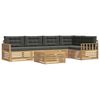 vidaXL Set vanjskih sofa s jastukom 6 pcs Bijela i antracit Poliester