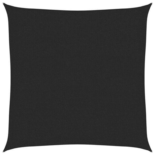 vidaXL Jedro za zaštitu od sunca 160 g/m² crno 2 x 2 m HDPE