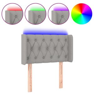 vidaXL LED uzglavlje svjetlosivo 83x16x78/88 cm od tkanine