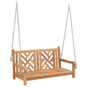 vidaXL Ljulska klupa za vrt 114 x 60 x 64 cm Čvrsto teak drvo