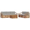 vidaXL Set vanjskih sofa 6 kom. Prirodna i svijetlo siva