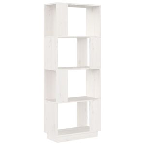 vidaXL Ormarić za knjige / pregrada bijeli 51x25x132 cm od borovine