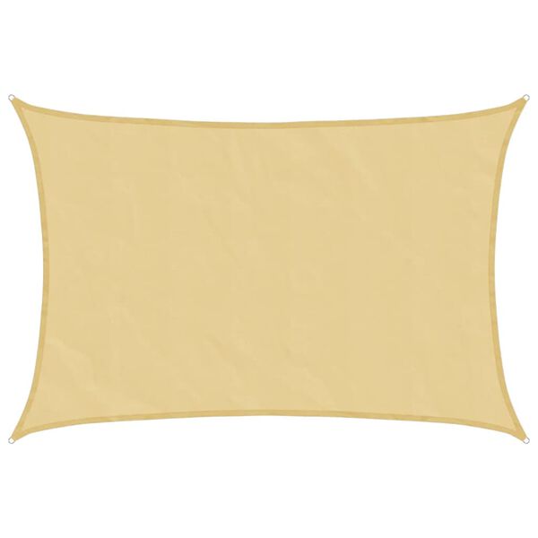vidaXL Jedro protiv sunca boje pijeska 4,5x3,5 m 100% poliester Oxford