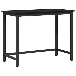 vidaXL stol Crni hrast 80 x 50 x 76,5 cm Inženjerska drva i čelik