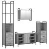 vidaXL Set ormarića za kupaonicu 4 kom. Siva Sonoma 40 x 36 x 200,5 cm