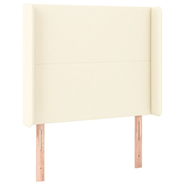 vidaXL LED uzglavlje krem 93 x 16 x 118/128 cm od umjetne kože