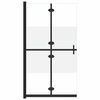vidaXL Sklopiva pregrada za tu&scaron; napola matirano staklo ESG 100x190 cm