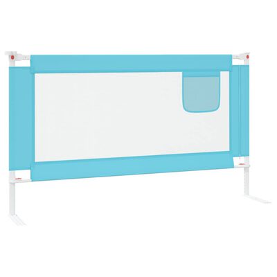 vidaXL Sigurnosna ograda za dječji krevet plava 140 x 25 cm od tkanine