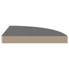 323913 vidaXL Floating Corner Shelf High Gloss Grey 35x35x3,8 cm MDF