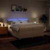 vidaXL Krevet s oprugama i madracem krem 200 x 200 cm od tkanine