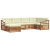 vidaXL Set vanjskih sofa 6 kom. Prirodna i krem