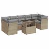 vidaXL 8-dijelni set vrtnih sofa od poliratana s jastucima bež