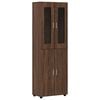 vidaXL Highboard FLORIN 60 x 35 x 182 cm Smeđi hrast Konstruirano drvo