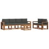 vidaXL Set vanjskih sofa 7 kom. Prirodna i antracit
