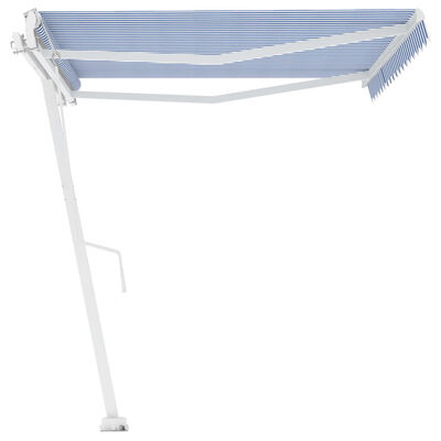 vidaXL Samostojeća automatska tenda 400 x 350 cm plavo-bijela