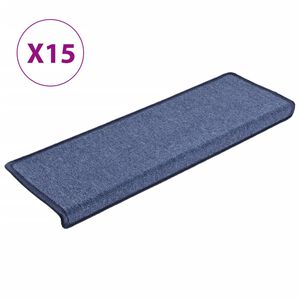 vidaXL Prostirke za stepenice 15 kom 65x21x4 cm plave pravokutne rubove