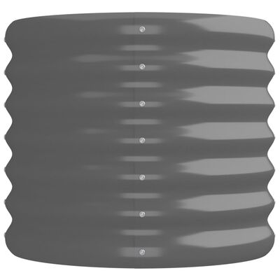 vidaXL Povišena vrtna gredica od čelika 224 x 40 x 36 cm sivi