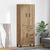 vidaXL Highboard s ladicama 2 pcs Umjetnički hrast 69,5 x 34 x 180 cm