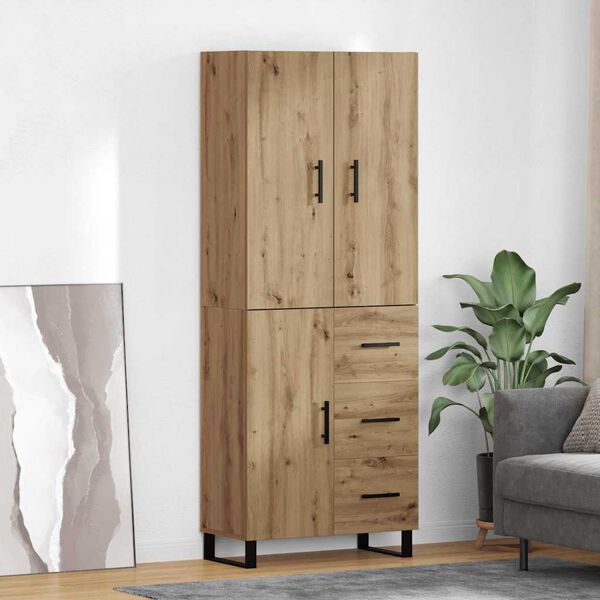 vidaXL Highboard s ladicama 2 pcs Umjetnički hrast 69,5 x 34 x 180 cm