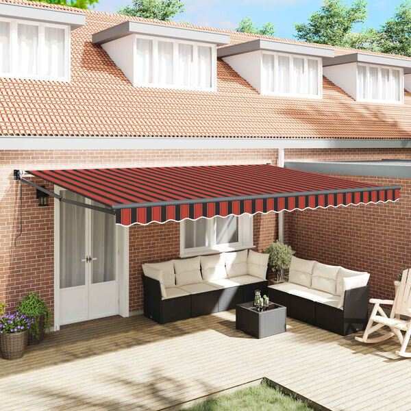 vidaXL Nadstre&scaron;nica Narančasta i smeđa 500 x 300 x 165 cm