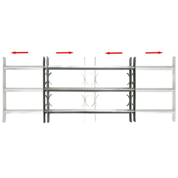 Podesiva sigurnosna re&scaron;etka za prozore s 3 prečke 700 - 1050 mm