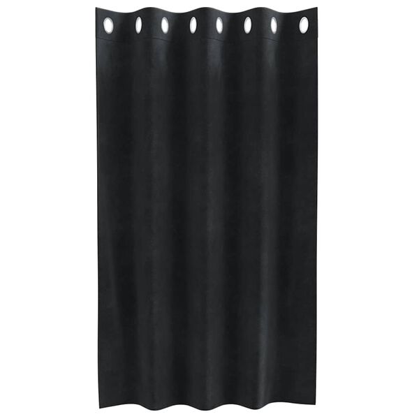 vidaXL Zavjese za zamračivanje 2 pcs Crna 140 x 140 cm Bar&scaron;un