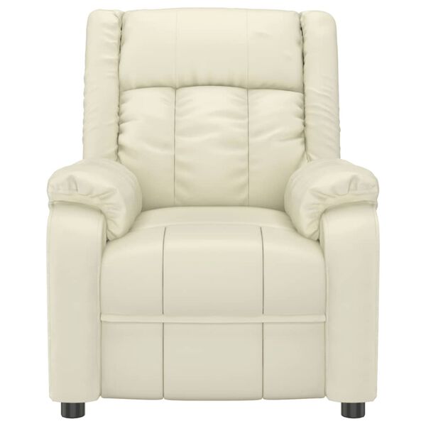 vidaXL Masažna fotelja od umjetne kože krem