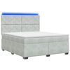 vidaXL Boxspring krevet s madracem Svjetlosiva 140 x 200 cm Bar&scaron;un
