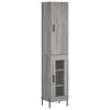 vidaXL Visoka komoda siva sonome 34,5x34x180 cm od konstruiranog drva
