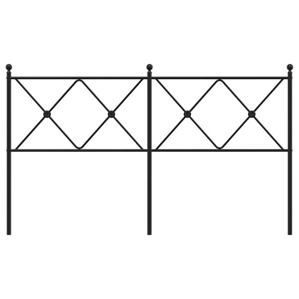 vidaXL Metalno zamjensko uzglavlje crno 160 cm