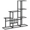 vidaXL Stalak za cvijeće 94,5 x 25 x 88 cm crni metalni