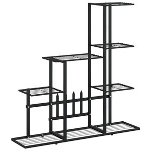 vidaXL Stalak za cvijeće 94,5 x 25 x 88 cm crni metalni