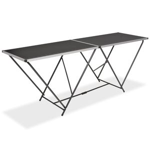 vidaXL Sklopivi stol za lijepljenje od MDF-a i aluminija 200 x 60 x 78 cm
