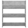 vidaXL Zidni ormarić za cipele siva boja betona 80 x 18 x 90 cm drveni