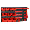 vidaXL 35-dijelni set polica za radionicu crveno-crni 77 x 39 cm PP