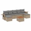 vidaXL 8-dijelni set vrtnih sofa s jastucima bež od poliratana