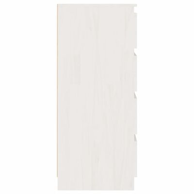 vidaXL Bočni ormarić bijeli 60 x 36 x 84 cm od masivne borovine