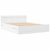 vidaXL Krevetna konstrukcija s uzglavljem 2 pcs Bijeli 150 x 200 cm