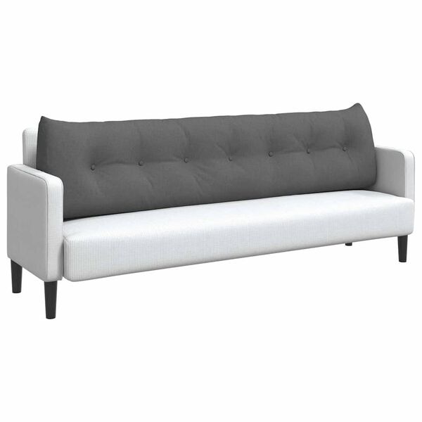 vidaXL Jastuk za leđa Tamno siva 200 x 24 x 50 cm tkanina