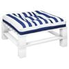 vidaXL Jastuk za palete plavo-bijeli prugasti 70x70x12 cm od tkanine