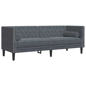 vidaXL Sofa Tamno siva 194 x 74,5 x 70,5 cm Bar&scaron;un