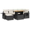 vidaXL 7-dijelni set vrtnih sofa od poliratana s jastucima crni