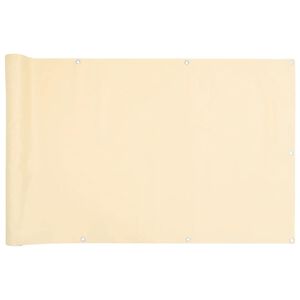 vidaXL Balkonski zaslon za privatnost krem 600 x 120 cm PVC