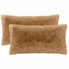 vidaXL Presvlaka za jastuk 2 pcs HEERLEN Sivosmeđa 40 x 80 cm PV flis