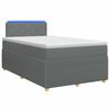 vidaXL Boxspring krevet s madracem Tamnosiva 120 x 200 cm Tkanina