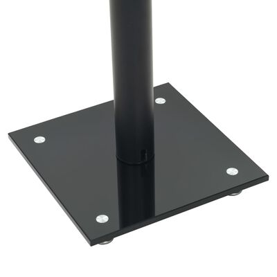 vidaXL Stalak za zvučnike od kaljenog stakla s jednim stupom 2 kom crni