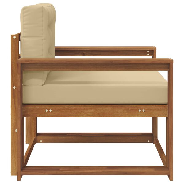 vidaXL Srednja sofa za van Čvrsto drvo akacije Prirodna