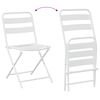 vidaXL Bistro set 3 pcs Bijelo Čelik