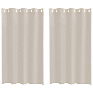 vidaXL Voile zavjesa 2 kom. Pijesak 175 x 140 cm Poliester